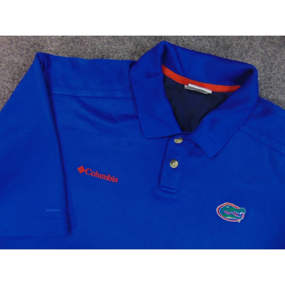 Florida‎ Gators Polo Mens Med Columbia Blue Solid Florida Gators SEC Gameday